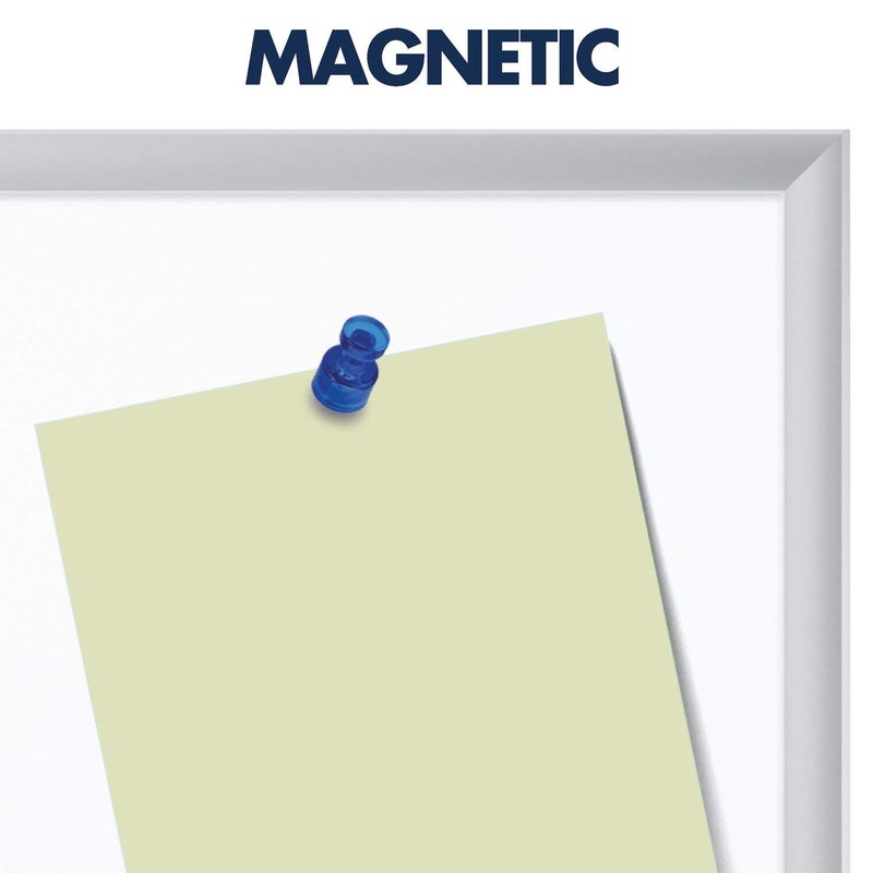 Quartet لوحة بيضاء قابلة للمسح الجاف مغناطيسية من كوارتيه، 3' x 2، سطح نانو-كلين يقاوم بقع الحبر، إطار ألمنيوم فضي (SM533) - Image 5